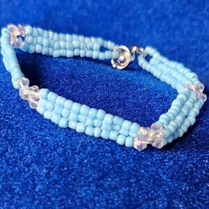Soft & Elegant Baby Blue Bead Bracelet